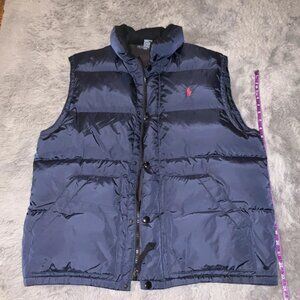 SOLD Ralph Lauren Polo Y2k Blue Navy Down Gilet Puffer Bodywarmer Vest Size L